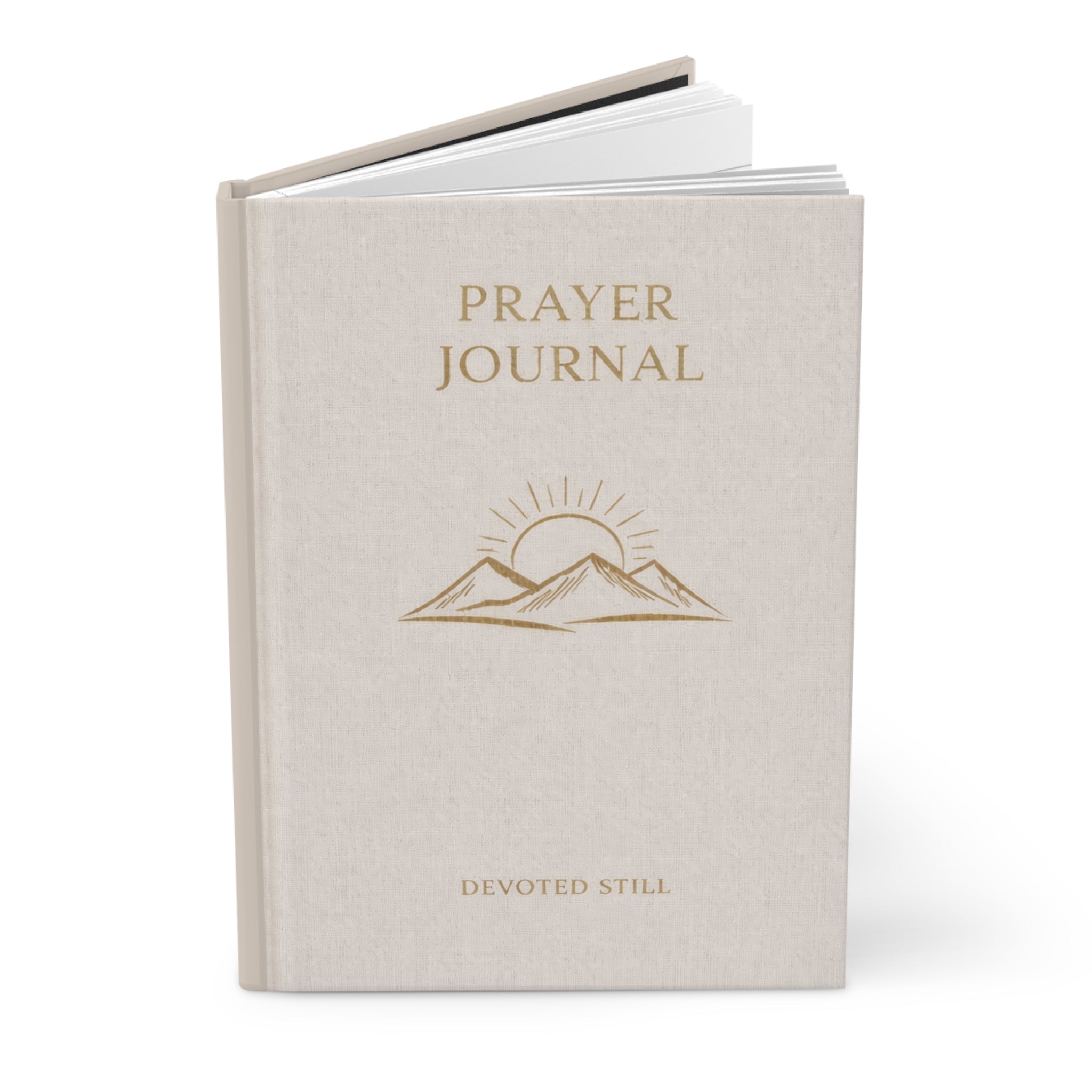 Prayer Journal Hardcover — Mountain Sunrise Matte Notebook for Daily Devotion & Gratitude
