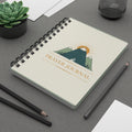 Prayer Journal Spiral Notebook — Devotional Guided Journal with Mountain Sunrise Design